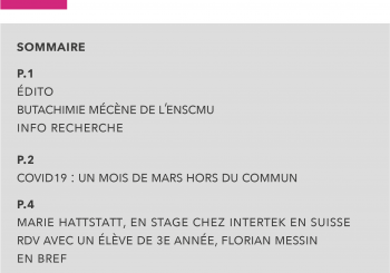 LETTRE D’INFORMATION DE L’ENSCMu : NUMÉRO SPÉCIAL COVID-19