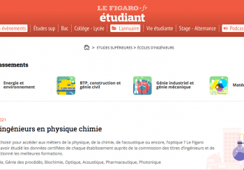 L’ENSCMu PARMI LES 20 ÉCOLES CLASSÉES PAR LE FIGARO
