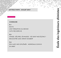 LETTRE D’INFORMATION N°49 – JUILLET 2021