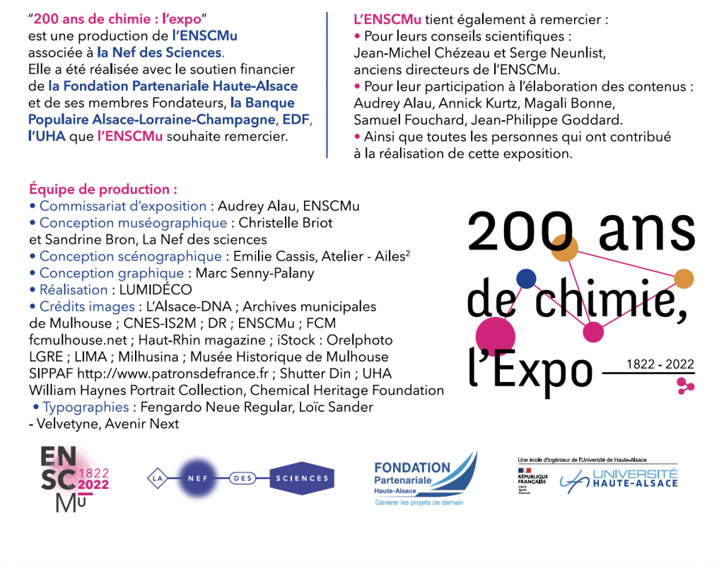 Ourse exposition 200 ans de chimie ENSCMu